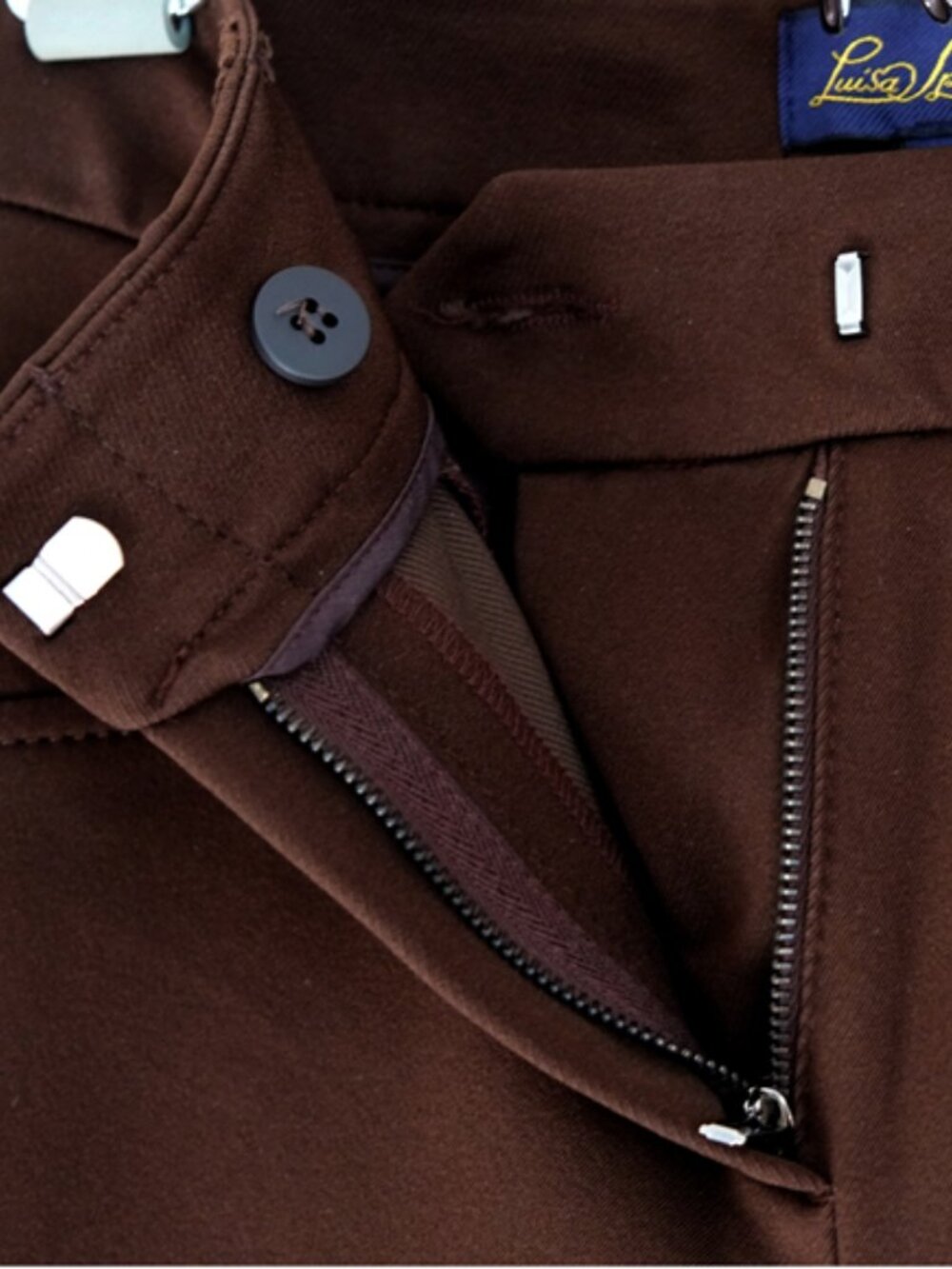 Luisa Spagnoli ONDINA dark-brown ankle grazer pants - Picture 8 of 14